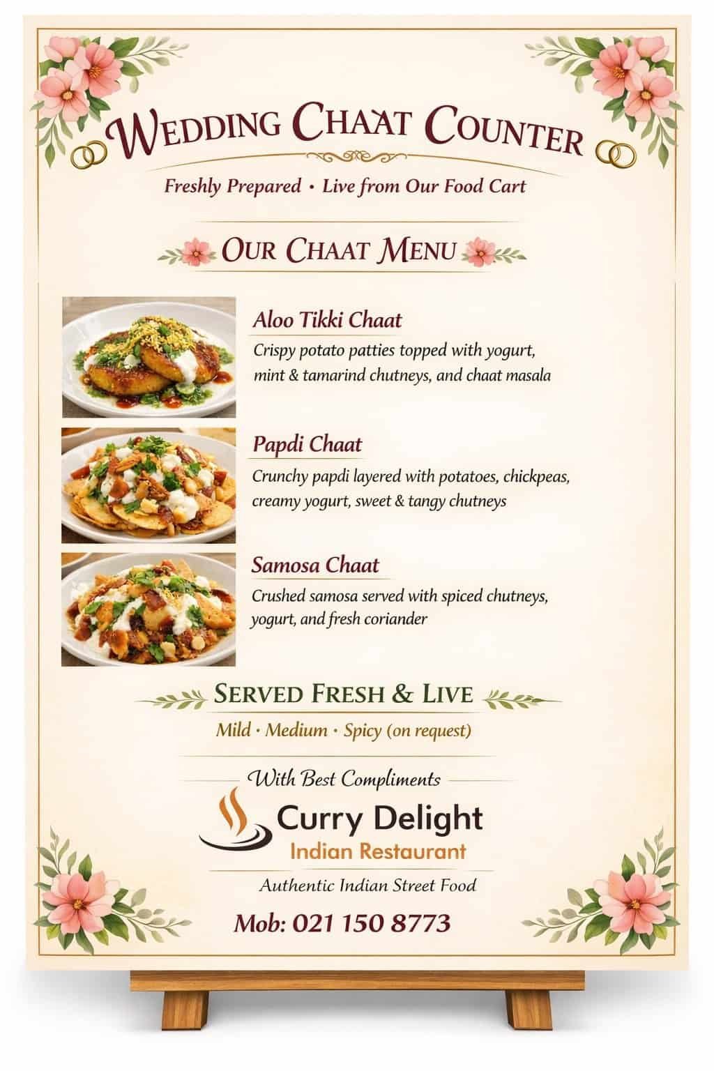 Indian food truck serving authentic curry dishes on wheels.